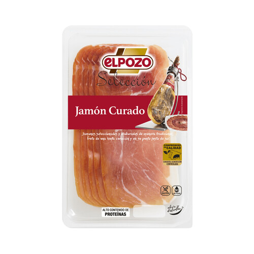 Alcampo EL POZO Selección Jamón curado Duroc cortado en finas lonchas 80 g