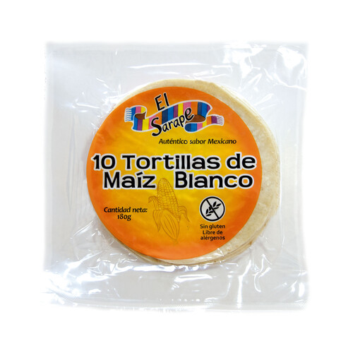 Alcampo EL SARAPE Tortillas de maiz SARAPE 10 uds. 200 gr