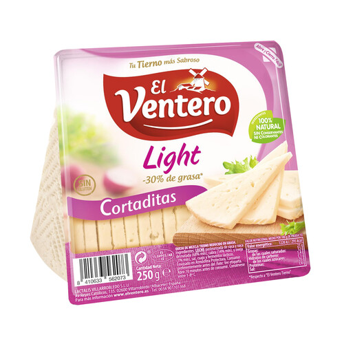Alcampo EL VENTERO Queso cortaditas light cuña EL VENTERO 250 g