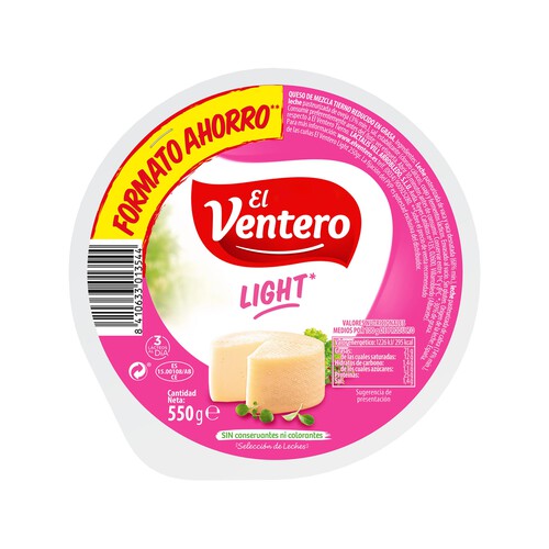 Alcampo EL VENTERO Queso mezcla tierno light EL VENTERO LIGHT 550 g