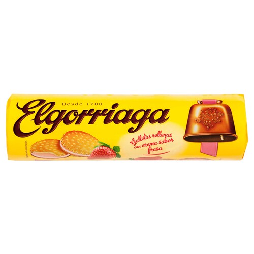 Alcampo ELGORRIAGA Galletas rellenas de fresa 240 g