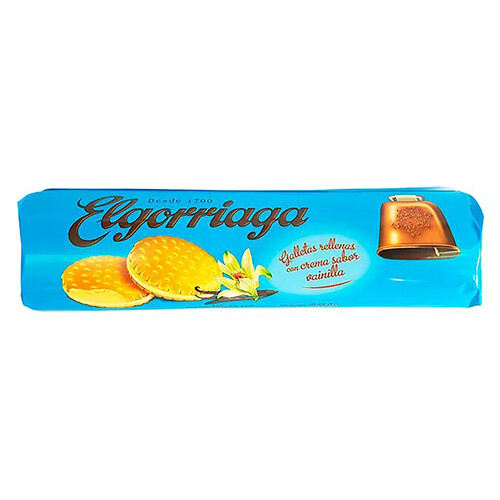 Alcampo ELGORRIAGA Galletas rellenas sabor vainilla 500 g