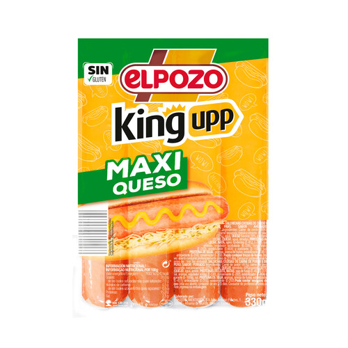 Alcampo ELPOZO Salchichas king upp maxi queso 330 g