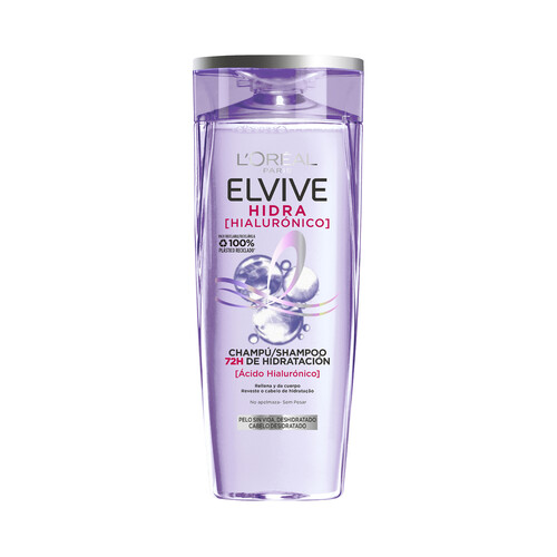 Alcampo ELVIVE Champú hidratante hasta 72 horas con ácido Hialurónico para cabello deshidratado ELVIVE Hidra hialurónico 700 ml