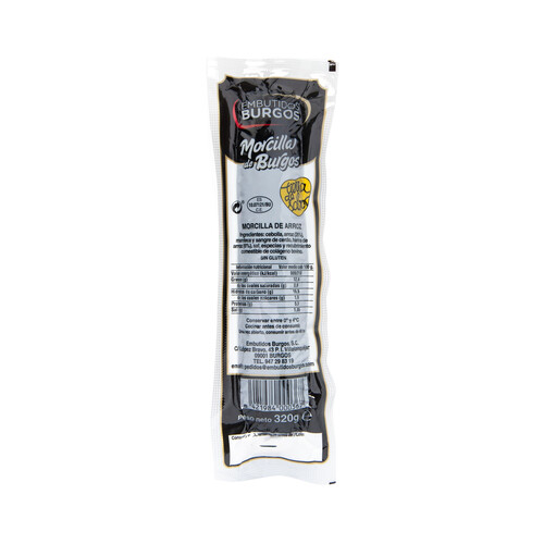 Alcampo EMBUTIDOS BURGOS Morcilla de arroz (Burgos) envasada al vacio 320 g