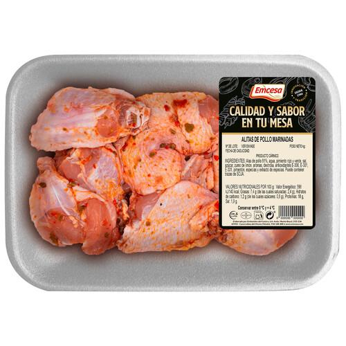 Alcampo EMCESA Bandeja Con Alitas De Pollo Marinadas 800 G