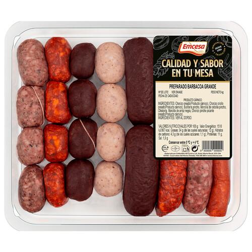 Alcampo EMCESA Bandeja con preparado para barbacoa grande (6 personas) elaborado sin gluten