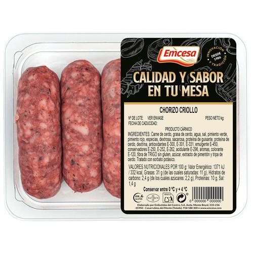 Alcampo EMCESA Bandeja de chorizos criollos elaborados sin gluten 400 g