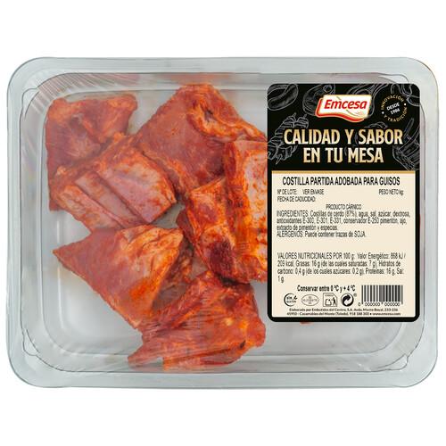 Alcampo EMCESA Bandeja De Costilla De Cerdo Adobadas Corte Especial Para Guisos