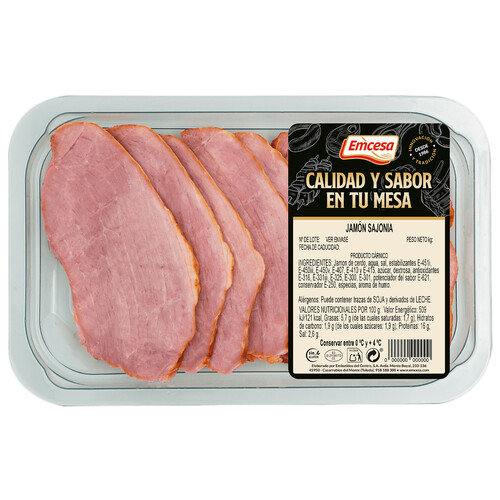 Alcampo EMCESA Bandeja De Filetes De Jamón De Cerdo Estilo Sajonia 300 G