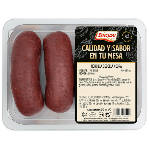 Alcampo EMCESA Bandeja De Morcillas Negras De Cebolla