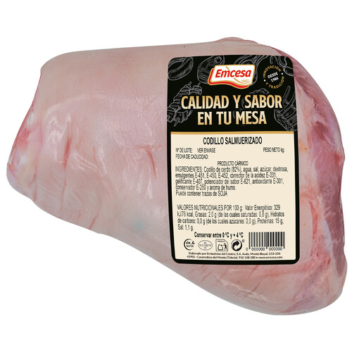 Alcampo EMCESA Codillo Salmuerizado Elaborado Sin Gluten Y Envasado Al Vacio