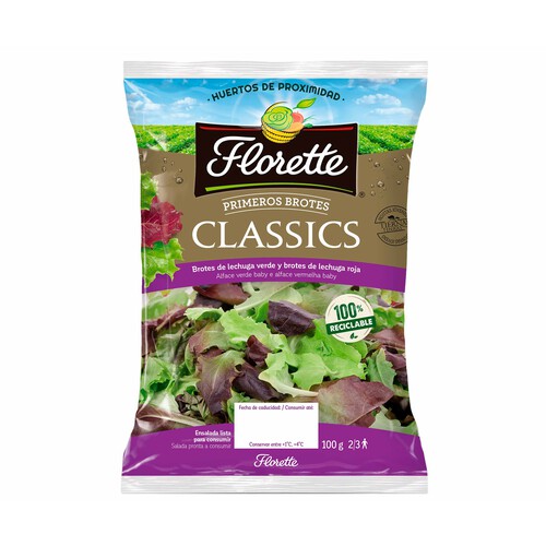 Alcampo Ensalada Classics FLORETTE PRIMEROS BROTES 100 G