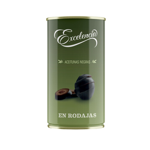 Alcampo EXCELENCIA Aceitunas negras sin hueso en rodajas EXCELENCIA lata de 175 g