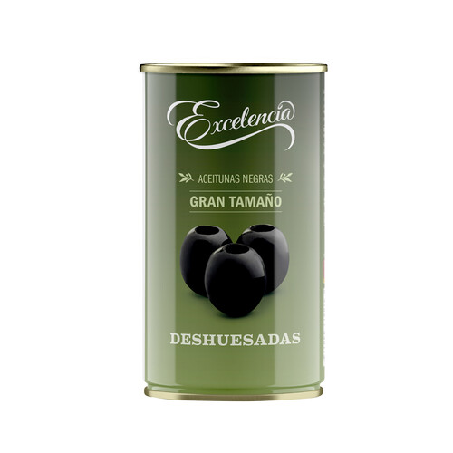 Alcampo EXCELENCIA Aceitunas negras sin hueso EXCELENCIA lata de 150 g