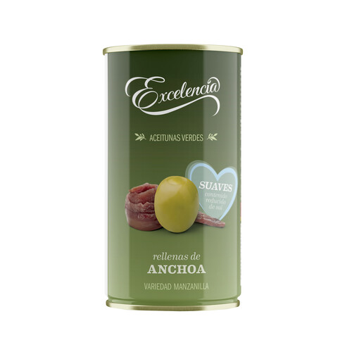 Alcampo EXCELENCIA Aceitunas rellenas de anchoa EXCELENCIA 150 g