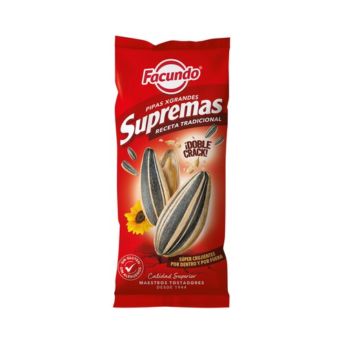 Alcampo FACUNDO Supremas Pipas de girasol de calidad superior 120 g