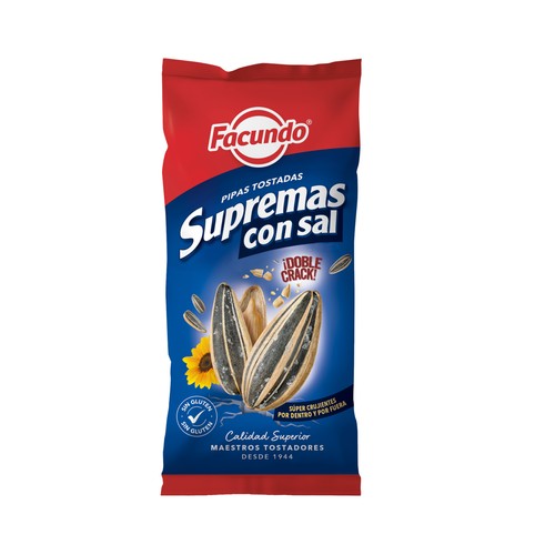 Alcampo FACUNDO Supremas Pipas extragrandes y super crujientes con sal 120 g