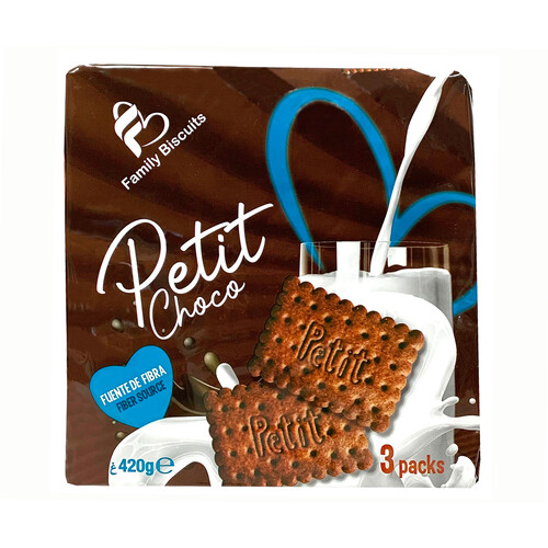 Alcampo FAMILY BISCUITS Galleta petit chocolate 400 g