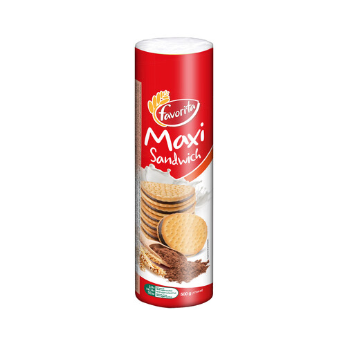 Alcampo FAVORITA Maxi sandwich Galletas rellenas de chocolate 500 g
