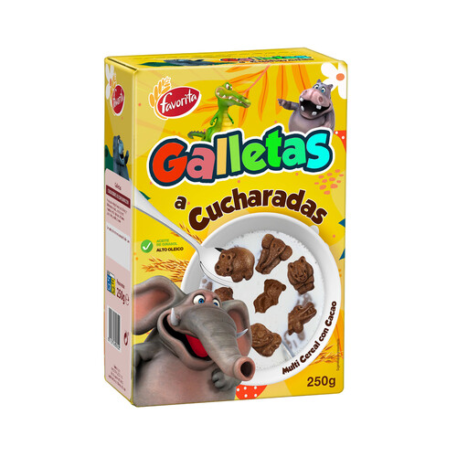 Alcampo FAVORTIA Cucharadas Galletas de chocolate 250 g