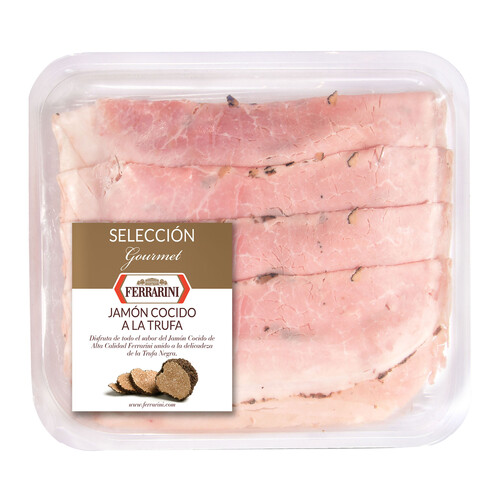 Alcampo FERRARINI Jamón cocido a la trufa cortado en lonchas FERRARINI Selección gourmet 100 g