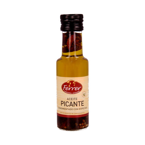 Alcampo FERRER Aceite picante condimentado con especias FERRER botella de 166 ml