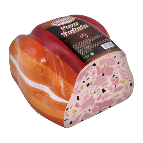 Alcampo Fiambre de pavo y cerdo cocidos con pistachos y sabor a trufa SERRANO