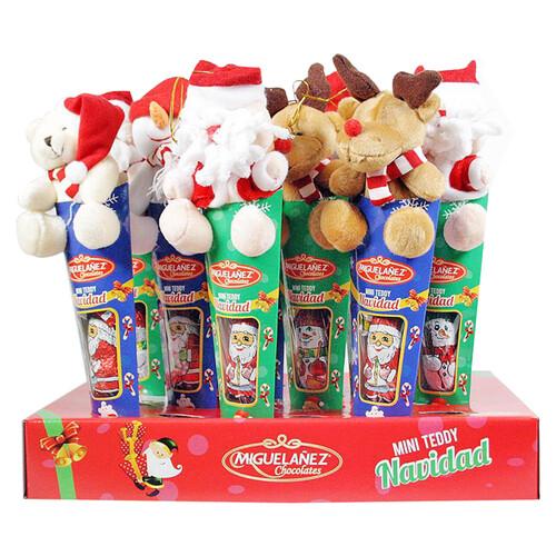 Alcampo Figuras Navidad de chocolate con muñeco de peluche MIGUELAÑEZ 35 g