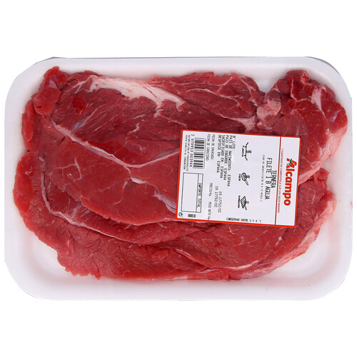 Alcampo Filetes de aguja de 1ª B de ternera ideales para freir plancha o barbacoa
