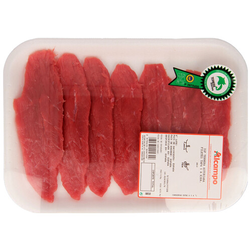 Alcampo Filetes De Tapa De 1ªA De Ternera IGP Ternera Asturiana Especial Plancha O Freir
