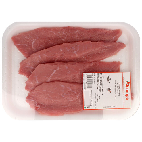 Alcampo Filetes de tapilla de 1ª A de ternera blanca especiales para plancha o freir