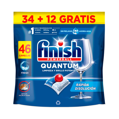 Alcampo FINISH Quantum Lavavajillas a máquina 34+12 ds. 320 g