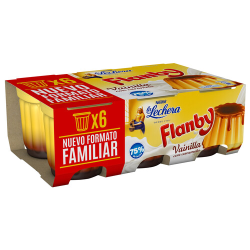 Alcampo FLANBY Flan de vainilla con caramelo FLANBY 6 x 100 g