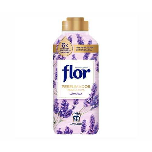 Alcampo FLOR Perfumador para la ropa con aroma a lavanda 36 lavados 720 ml