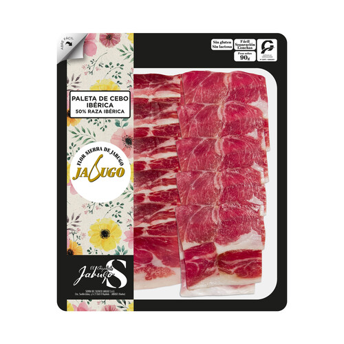 Alcampo FLOR SIERRA DE JABUGO Paleta de cebo ibérica (50% raza ibérica) cortada en lonchas FLOR SIERRA DE JABUGO 90 g