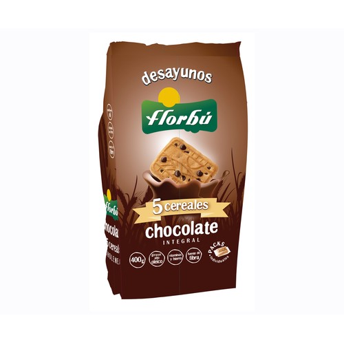 Alcampo FLORBU Galleta desayuno chocolate integral 370 gr