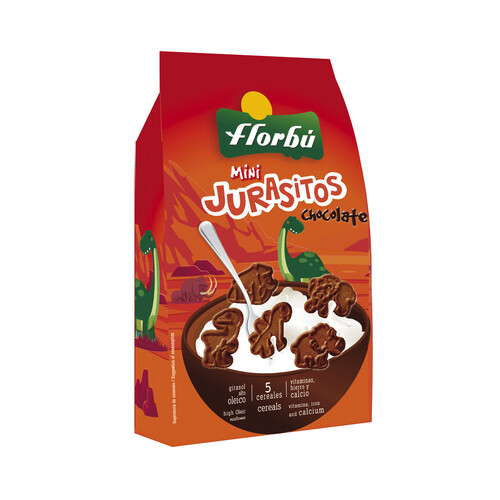 Alcampo FLORBÚ Gallosauros Galletas 5 cereales y miel con cacao 400 g