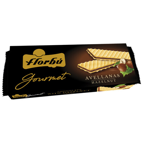Alcampo FLORBÚ Gourmet Barquillos rellenos de avellana y cacao 185 g