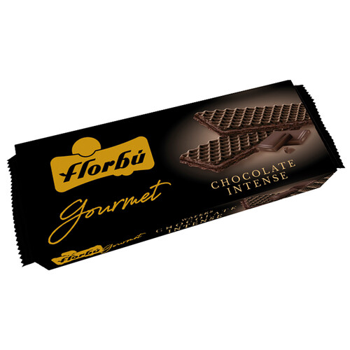 Alcampo FLORBÚ Gourmet Galletas barquillo de chocolate intenso 185 g