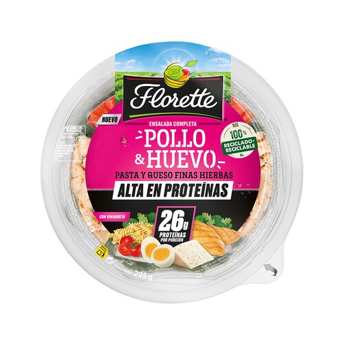 Alcampo FLORETTE Ensalada protéica pollo y huevo 295 g
