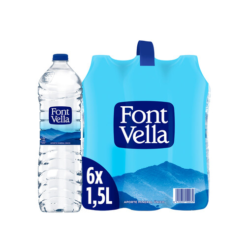 Alcampo FONT VELLA Agua mineral pack de 6 uds. x 1 5 l