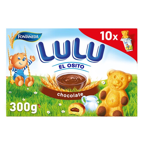 Alcampo FONTANEDA LULU Bizcochitos rellenos de chocolate con forma de ositos 300 g