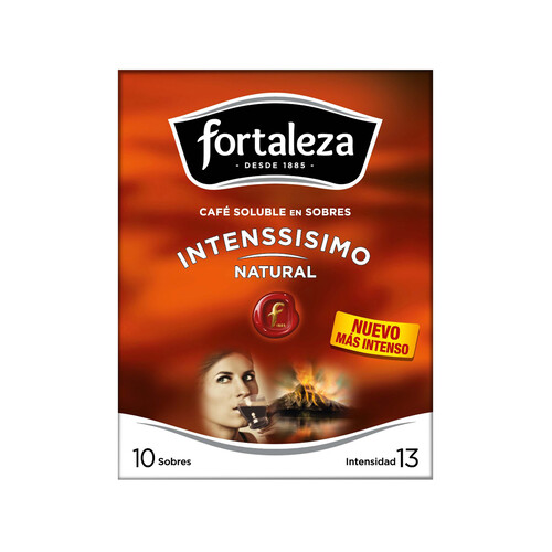 Alcampo FORTALEZA Café soluble tueste natural 10 sbs