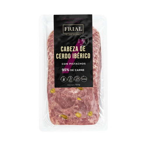 Alcampo FRIAL Cabeza de cerdo ibérico con pistachos cortado en lonchas FRIAL 150 g