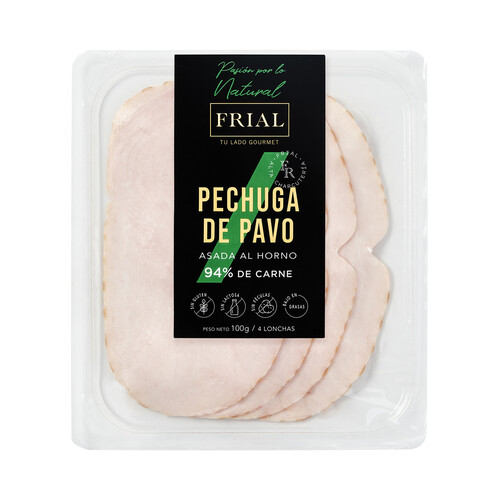 Alcampo FRIAL Pehuga de pavo asada al horno y cortada en finas lonchas FRIAL 100 g