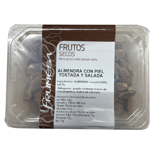 Alcampo FRUMESA Almendras con piel tostadas y salada 200 g