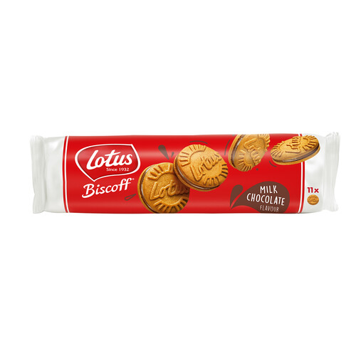 Alcampo Galletas caramelizadas rellenas de chocolate LOTUS BISCPPF 110 g