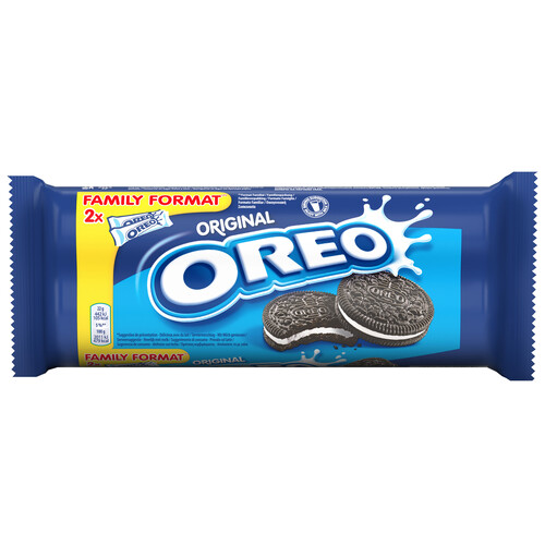Alcampo Galletas de cacao rellenas de crema sabor vainilla OREO 308 g