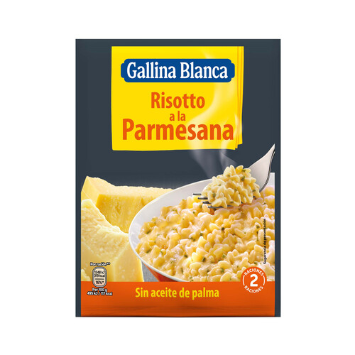 Alcampo GALLINA BLANCA Risotto a la parmesana con queso Parmigiano Reggiano sobre de 175 g
